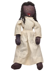 23 IN BLACK DOLL LONG CURLS AND BANGS