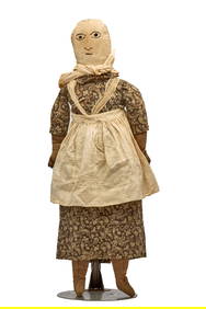 GREAT 27 INCH FOLK ART CLOTH DOLL CIRCA 1880 (1 of 13)