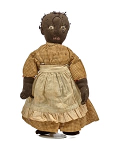13 INCH STOCKINETTE BLACK DOLL with GREAT FACE