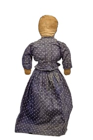 22 INCH PENCIL FACE RAGDOLL CIRCA 1870-1880