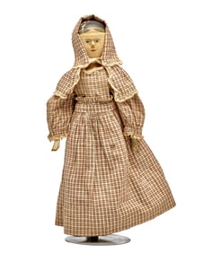 LARGE 15 INCH CIVIL WAR ERA WOODEN DOLL