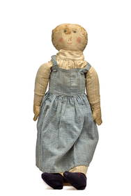 21 INCH CLOTH DOLL with GREAT WATERCOLOR/INK FACE (1 of 11)