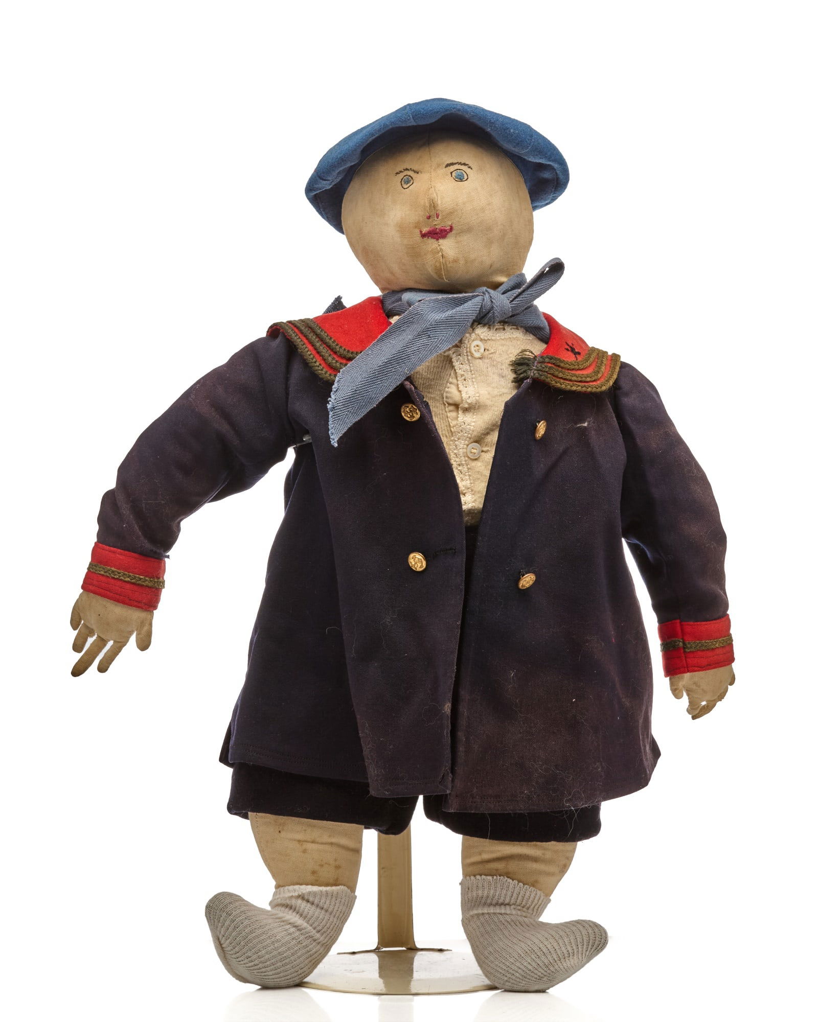 21 INCH HANDMADE BOYS SAILOR DOLL CIRCA 1890 (1 of 9)