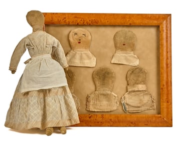 23 IN CLOTH DOLL WITH MANY FACES