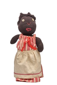 12 INCH BLACK STOCKINETTE DOLL in CANDYSTRIPE