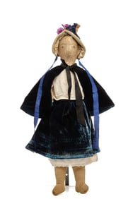 WELL DRESSED 23 INCH CLOTH DOLL with PAINTED FACE