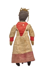 21 INCH BLACK STOCKINETTE DOLL with YARN HAIR