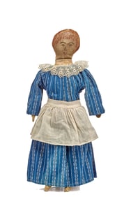 21 INCH REDHEAD CLOTH DOLL with PAINTED FACE