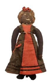 16 INCH BLACK CLOTH DOLL with NH PROVENANCE
