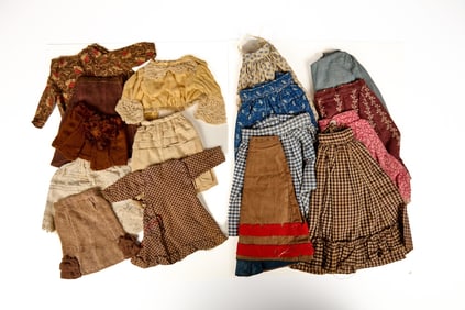 (8) EARLY DOLL SKIRTS