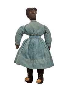 16 INCH STOCKINETTE BLACK DOLL with SCULPTED FACE