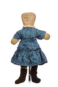 20 INCH RAG STUFFED FLANNEL DOLL with PENCIL FACE (1 of 14)