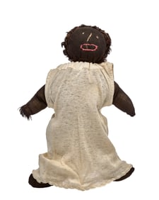 12 INCH BLACK CLOTH BABY DOLL with CRYING FACE