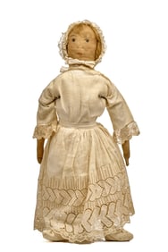 26 INCH HAND SEWN CLOTH TEA PARTY DOLL