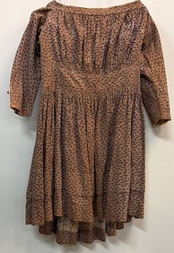 18 IN BROWN CALICO CHILD’S DRESS