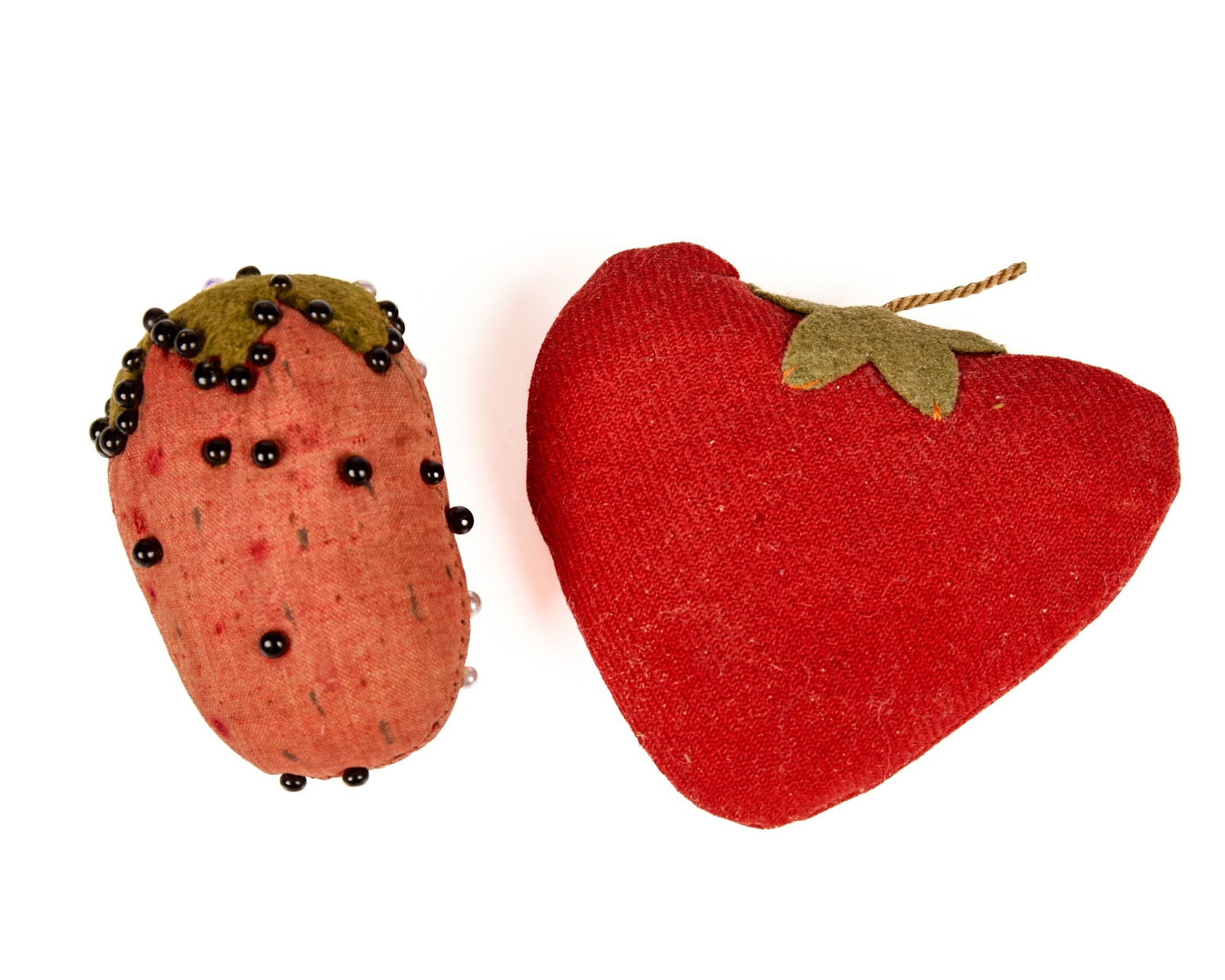 (2)  STRAWBERRY PINCUSHIONS (1 of 5)