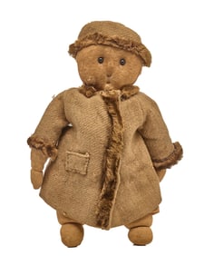 16 INCH STOCKINETTE DOLL BUNDLED UP for WINTER