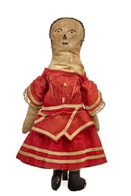 17 IN DOLL WITH RED DRESS