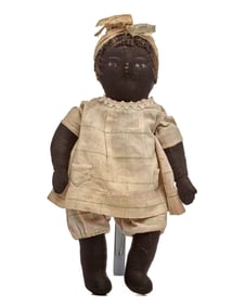 HARD to FIND 15 INCH BLACK CLOTH BABY DOLL