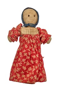 16 INCH CLOTH DOLL with SHOE BUTTON EYES