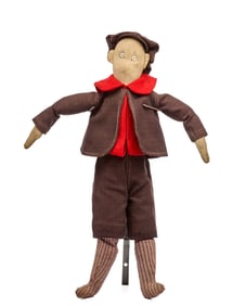 21 INCH CLOTH BOY DOLL in HIS SUNDAY BEST
