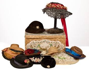 DOLL HATS AND BOX