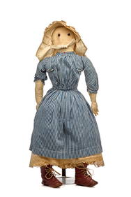 26 INCH PENCIL FACE CLOTH DOLL in NICE DRESS (1 of 9)