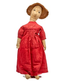 24 INCH (19th c) MAKE-DO DOLL