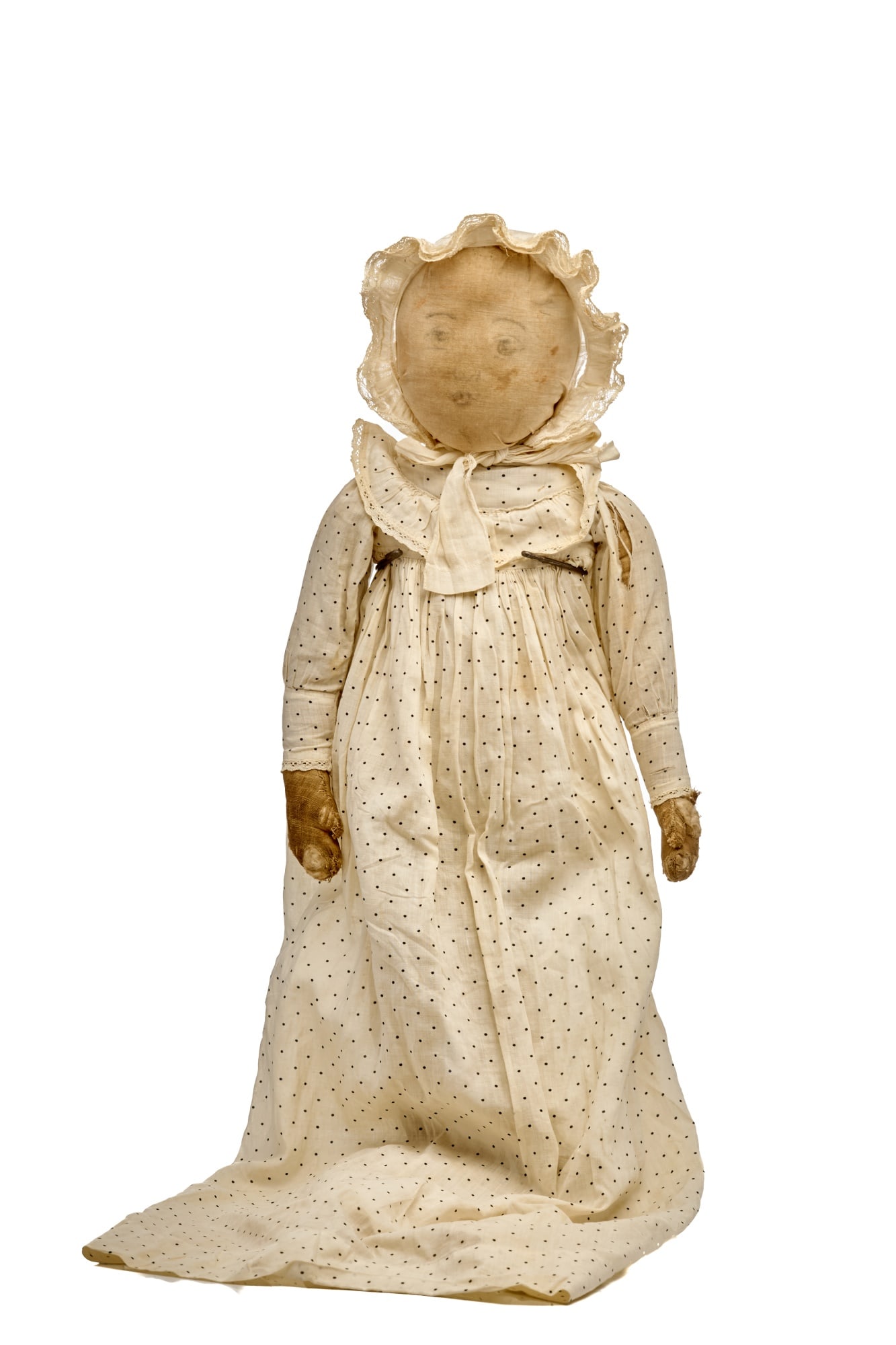 21 INCH BABYLAND RAG DOLL: Babyland Rag doll 21 inches tall with very sweet faded face antique. A very nice Babyland Rag doll with a softly faded face that gives her a sweet baby face. She is 21 inches tall. I have taken a pict