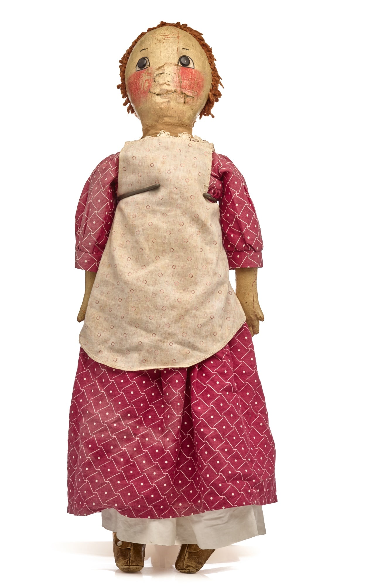CHEERFUL 27 INCH CLOTH DOLL with PAINTED FACE (1 of 14)