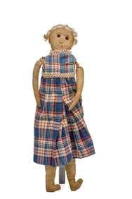 17 INCH CLOTH DOLL DRESSED FOR a DAY OUT