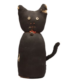11 3/4 IN BLACK STOCKING CAT