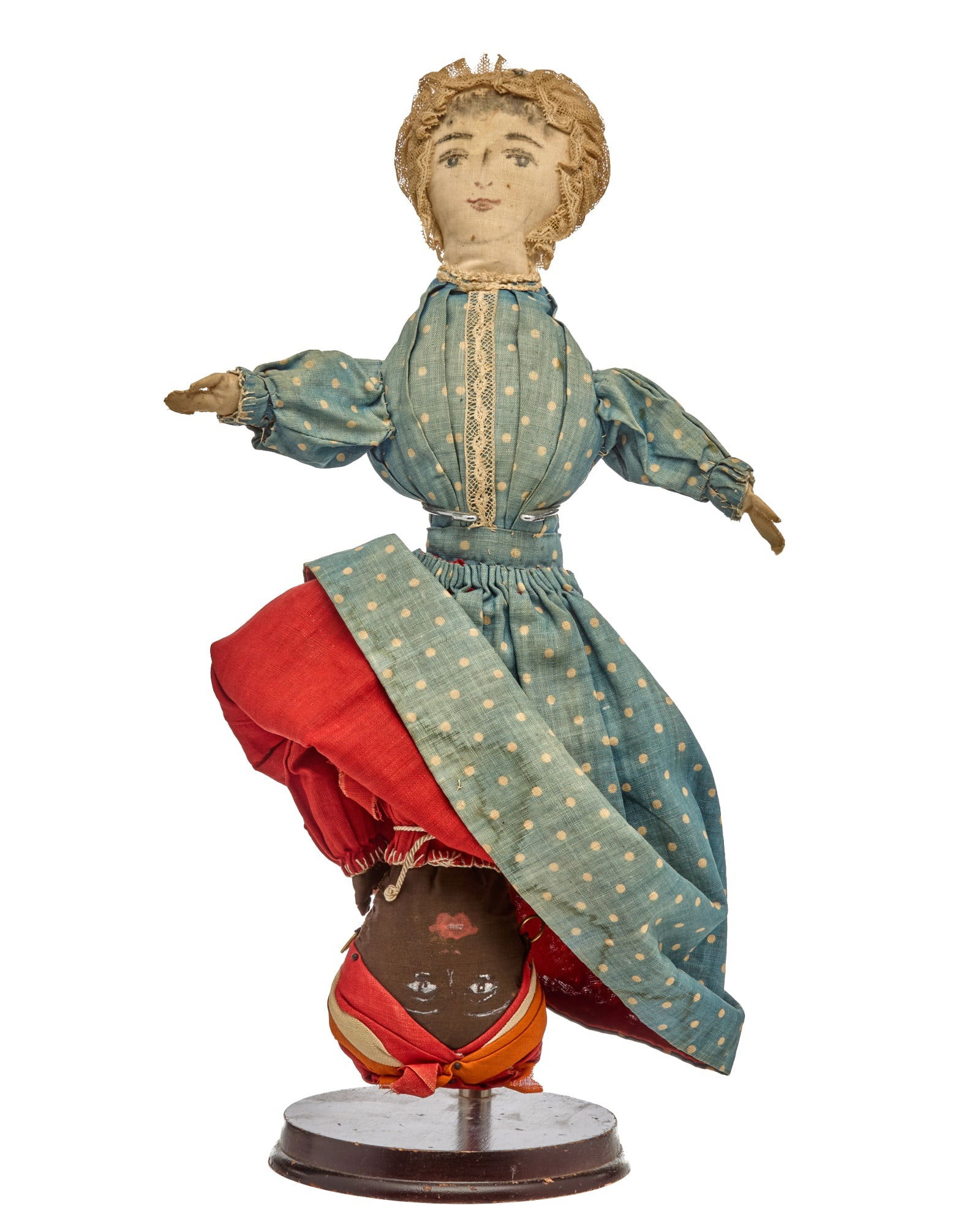 FINELY MADE 15 INCH TOPSY-TURVY DOLL CIRCA 1880 (1 of 14)