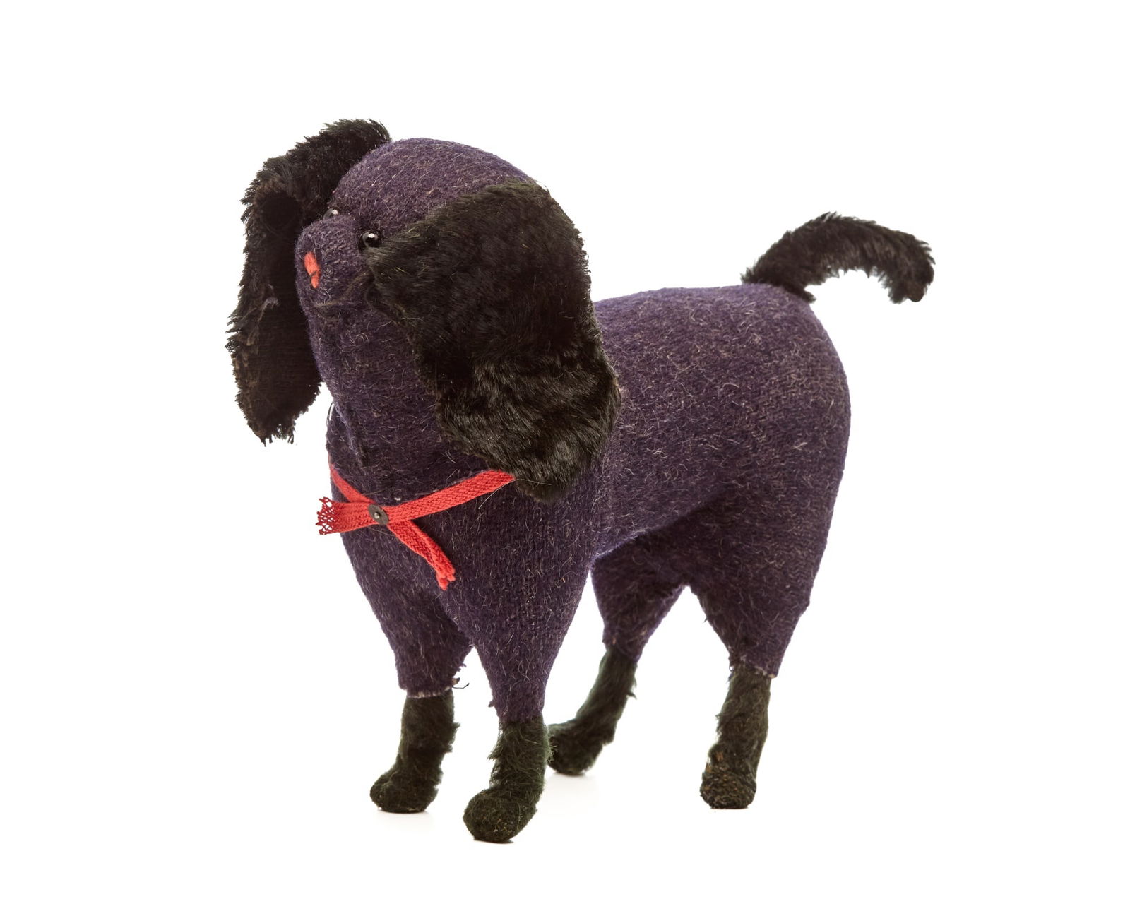 (19th c) WOOL TOY SPANIEL (1 of 6)