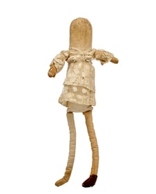 19 IN. ANTIQUE ROLLED DOLL