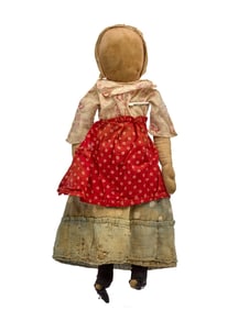 17 IN. BONNET FRAMED BLANK FACE DOLL