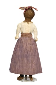 BEAUTIFUL 21 IN  BLACK DOLL WITH LAYERS OF CLOTHES