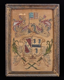 (18th/19th c) COLLINS & SNOW FAMILY COAT of ARMS