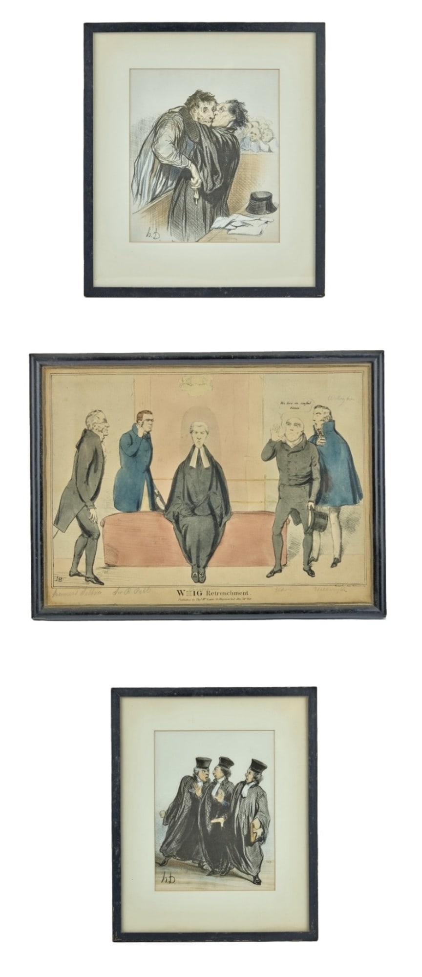 WHIG RETRENCHMENT & (2) HONORE DAUMIER EXAMPLES (1 of 15)