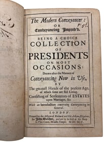(17th c) "THE MODERN CONVEYANCER"