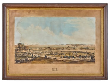 JOHN BACHELDER (1825-1894) "CAMP BANK" LITHOGRAPH