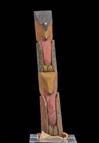CARVED and PAINTED PACIFIC NORTHWEST TOTEM POLE