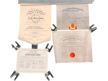 (4) PIECES GEORGE WHARTON DALLAS EPHEMERA