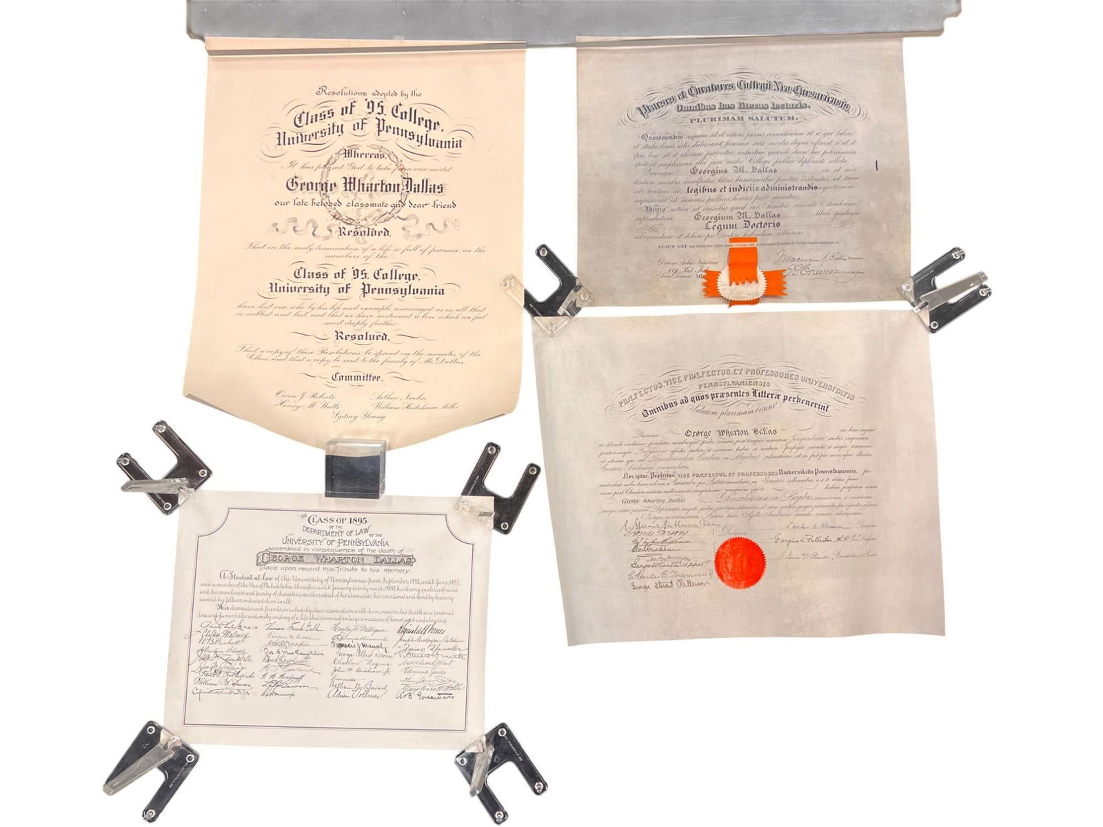 (4) PIECES GEORGE WHARTON DALLAS EPHEMERA (1 of 5)