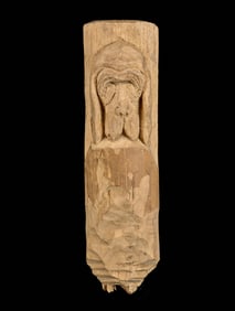 BASSET HOUND CARVED WOODEN WHIMSY
