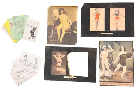 (30) RISQUE LOT CARDS AND PHOTOS