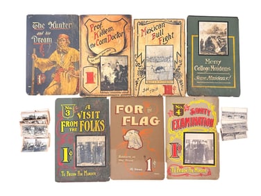 (7) LOT OF 1920s MUTOSCOPE PENNY ARCADE POSTERS