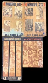 (4) LOT MUTOSCOPE PENNY ARCADE CELEBRITY POSTERS