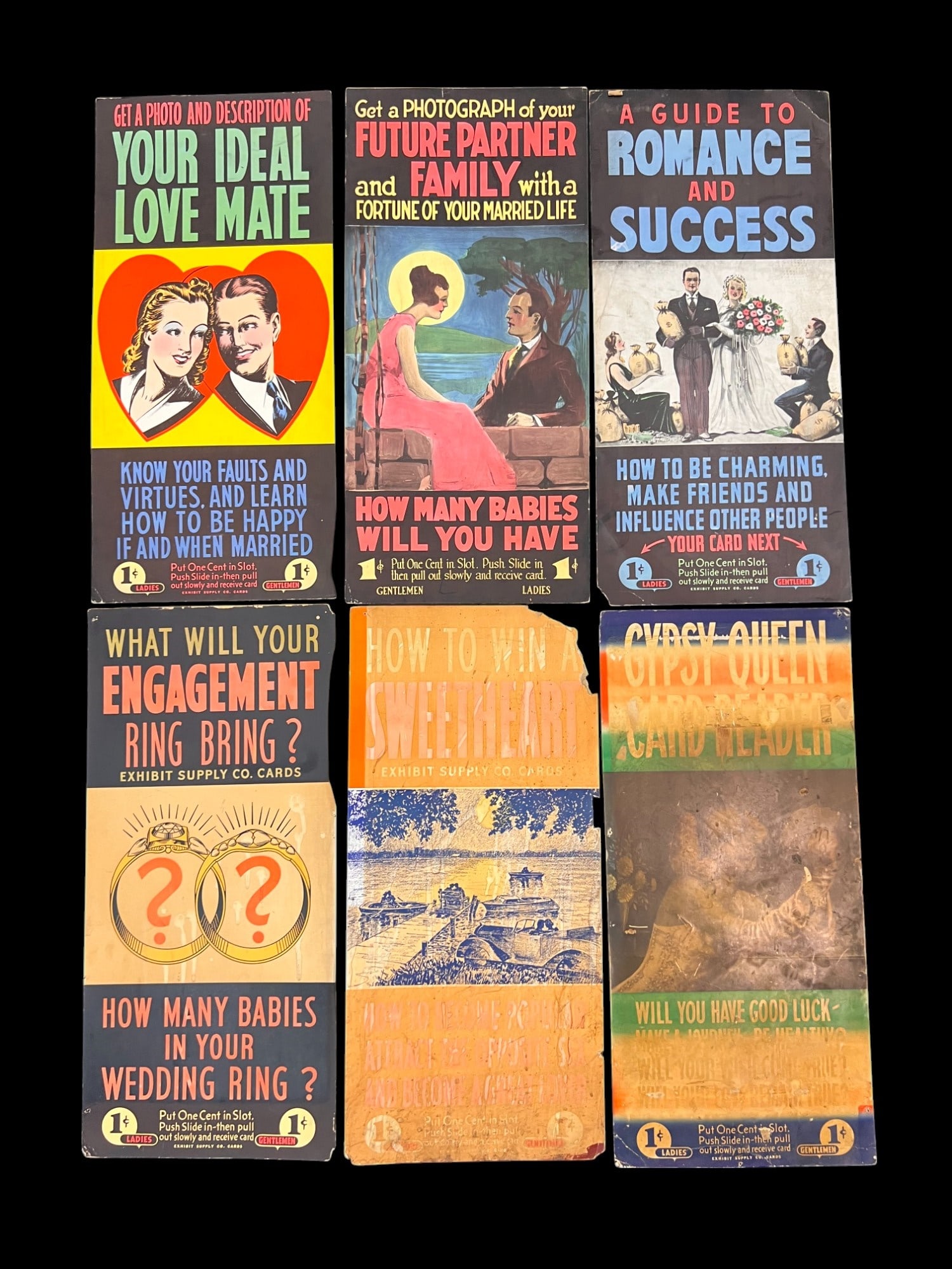 (7) LOT OF 1920s MUTOSCOPE PENNY ARCADE POSTERS (1 of 8)