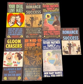 (7) LOT OF 1920s MUTOSCOPE PENNY ARCADE POSTERS